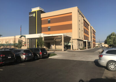 Completed Home2 Suites multi-story building in Fort Collins, Colorado.